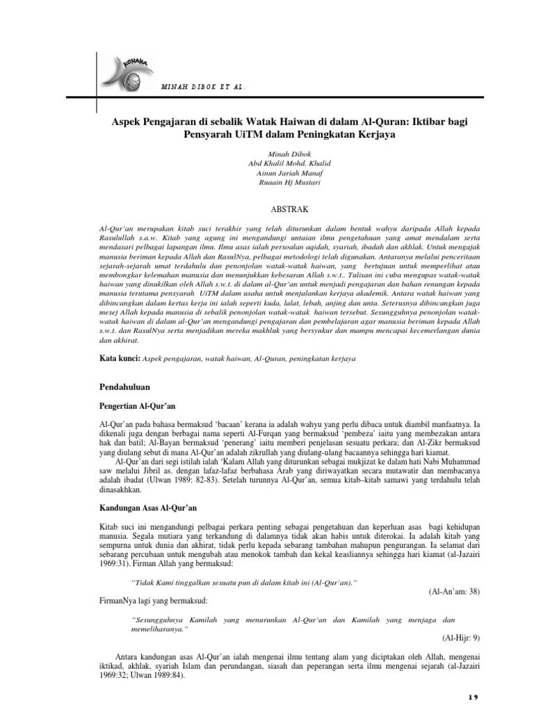Haiwan Dalam Al Qur An Pdf