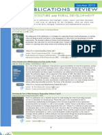 Publications Review: Agriculture and Rural Development (Jan - Mar 2013)