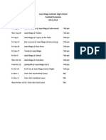 Football Schedule 2013-14