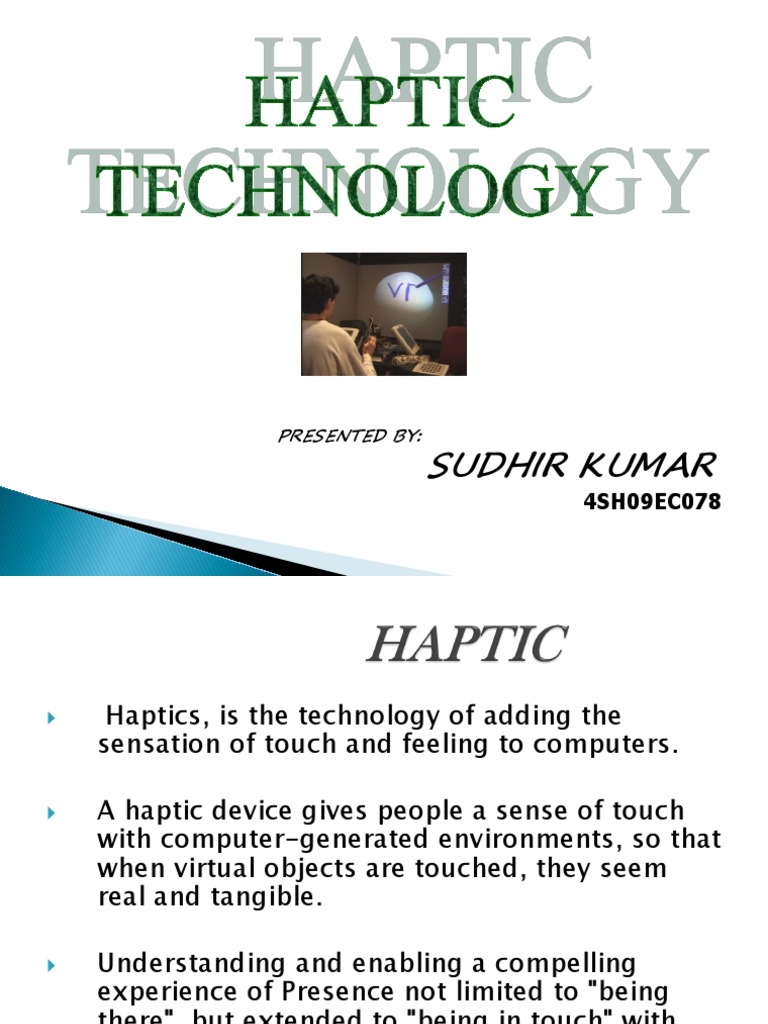 Haptic Technology: Enhancing Touch in Computing | PDF | Computers