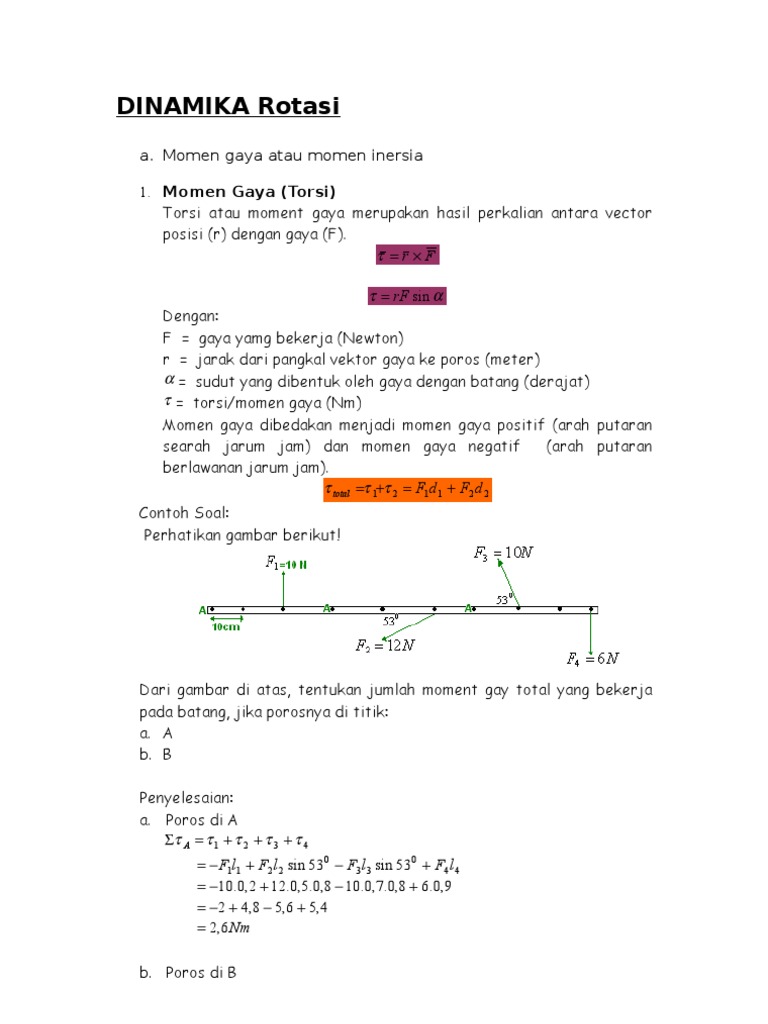 32+ Contoh Soal Fisika Tentang Keseimbangan Dan Dinamika Rotasi