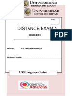 1st Distance Exam Beg 2
