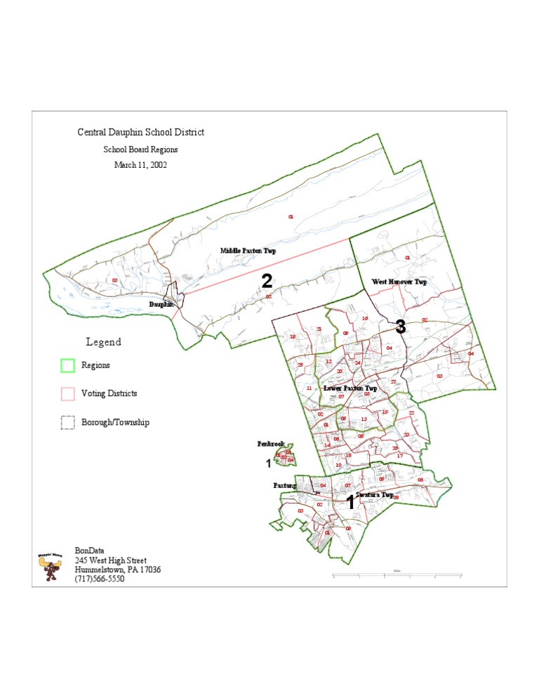 Central Dauphin School District map  Nature  Free 30-day Trial  Scribd