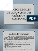 Aspectos Legales de La Función Del Crédito y Cobranza