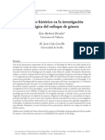 Desarrollo Historico en La Investigacion Psicologica de Genero