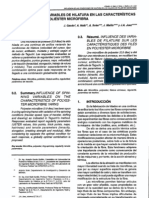 Variables de Hilatura Poliester Microfibra