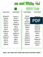 Green and White Teams