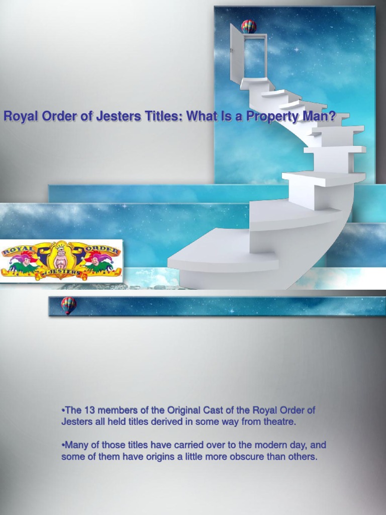 Understanding the Role of a Property Man | PDF