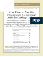 Knee Pain and Mobility Impairments: Meniscal and Articular Cartilage Lesions