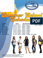 MPUSD 2013 Summer School Schedule