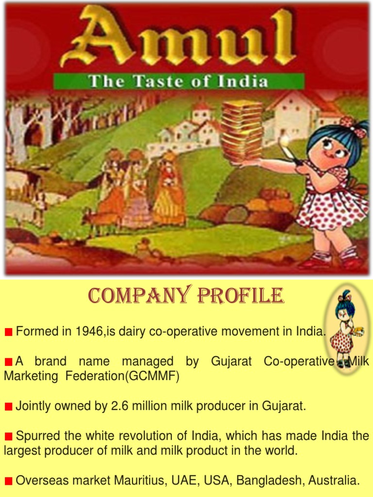 Amul Company Profile and Product Overview | PDF | Milk | Food And Drink ...