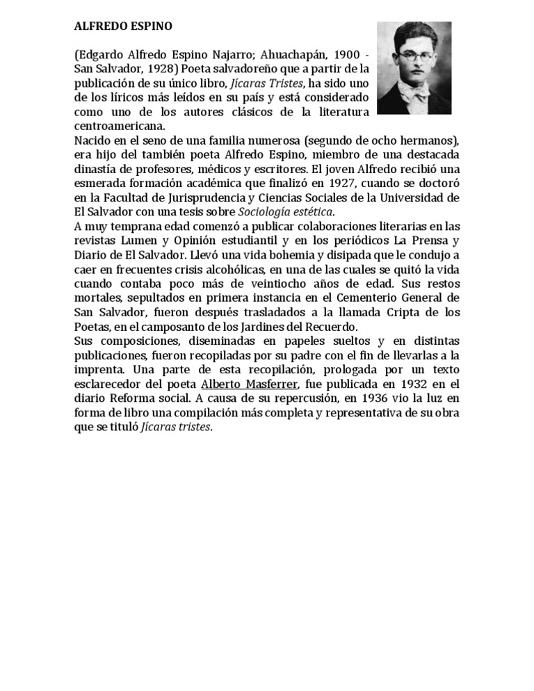 Biografia de Alfredo Espino PDF