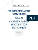 Design of Matrix Converter using Carrier Based Modulation Technique