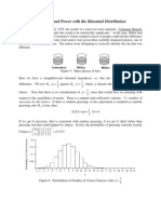 Hypothesis Testing and Power With The Binomial Distribution
