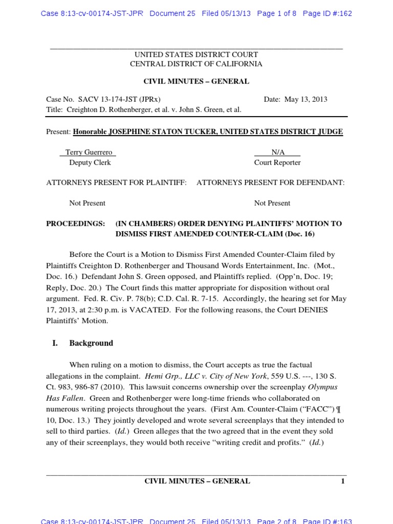 Olympus PDF Federal Rules Of Civil Procedure Complaint