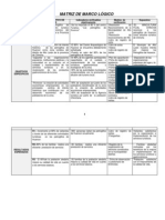 Matriz de Marco Lógico