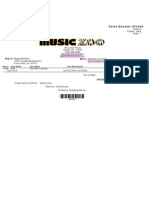 Music Store Receipt for Guitar Purchase