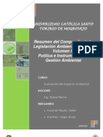 EIA - RESUMEN EJECUTIVO DE LA LEGISLACIÓN AMBIENTAL PERUANA