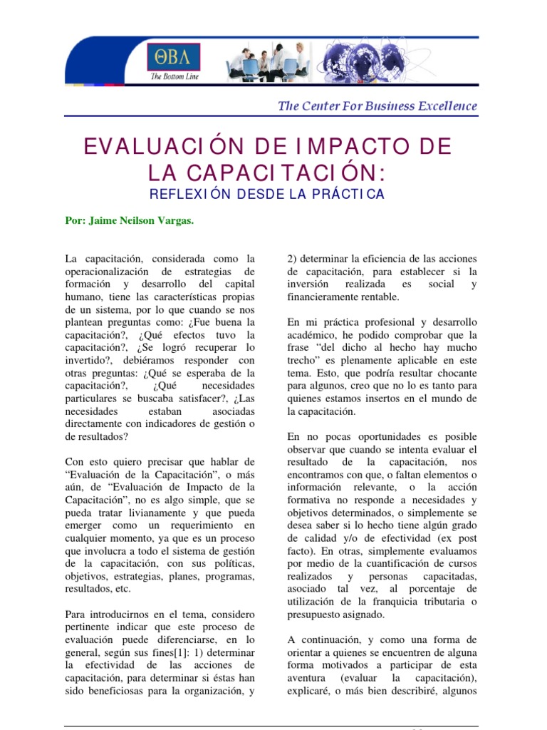 Evaluacion de La Capacitacion | PDF | Evaluación | Cuestionario