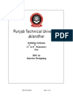 BSCID (1) Punjab Technical University Jalandhar Syllabus Scheme (1 ST To 6 TH Semester) For BSC in Interior Designing