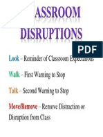 Classroom Disruptions Poster