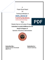 Reliance Marketing Project