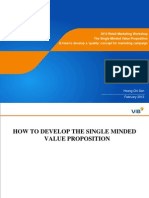 2012 RB The Single Minded Value Proposition Marketing Concept-Workshop