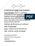 Attention All Third Year Students!