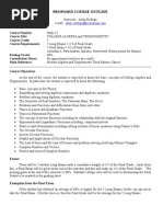 Download Proposed Course Outline - Algebra and Trigonometry by Arlan Rodrigo SN14159891 doc pdf