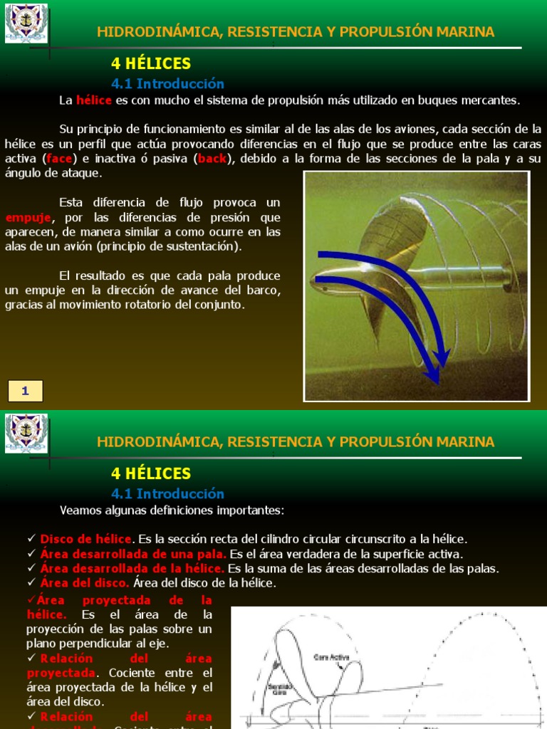 Hélices y Propulsión Marina | PDF | Hélice | Propulsión de naves espaciales
