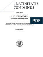 Mediae Latinitatis Composuit Niermeyer 1976