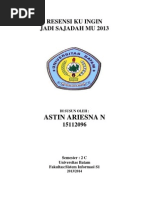 Download Resensi Ku Ingin Jadi Sajadah Mu by Astin Ariesna SN141605445 doc pdf