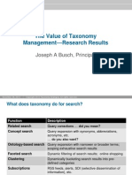 Value of Taxonomy Management