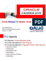 Release 12: Oracle Update: Order Management
