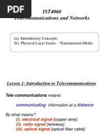 IST4060 Telecommunications and Networks - Lesson 1