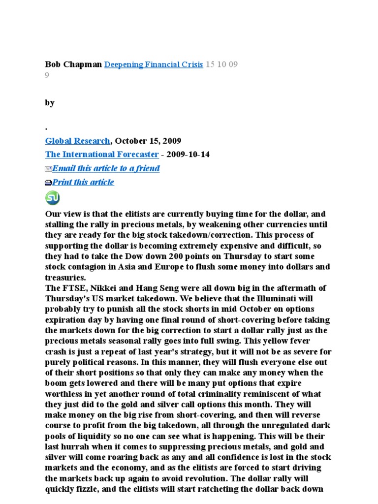 Financial Crisis Insights and Predictions | PDF | Federal Reserve ...