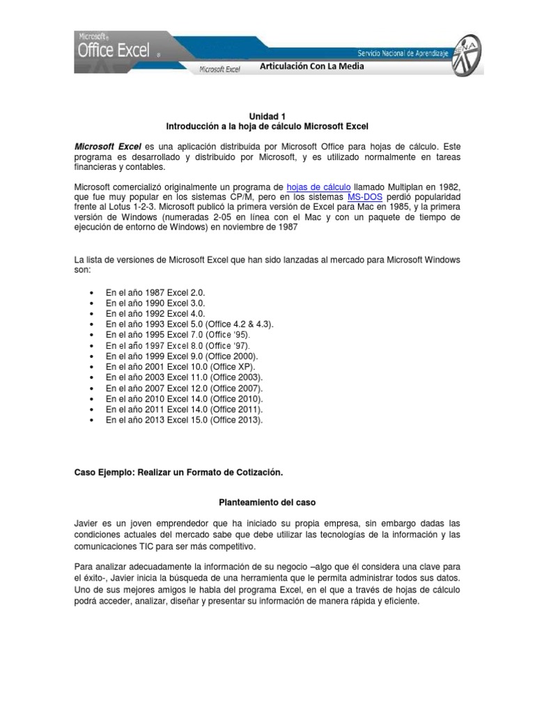 Guia para Estudiantes Excel | PDF | Microsoft Office | Microsoft Excel