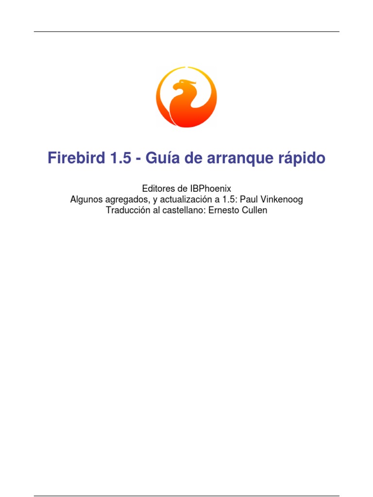 Firebird 1.5 QuickStart Spanish | PDF | Servidor (Computación) | SQL