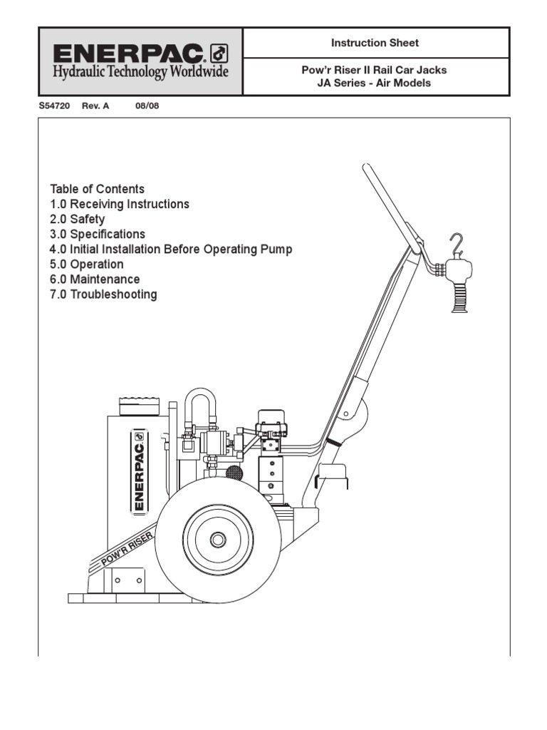 Operating Instructions - Electric Pow'r-Riser Models | PDF | Pump | Valve