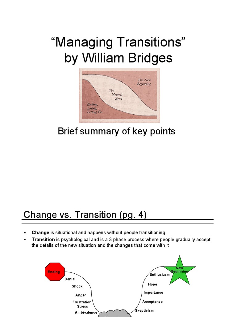Managing Transitions: Bridges Model Overview | PDF | Organization ...