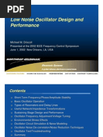 Low Noise Oscillator Design and Performance - M.M.Driscoll