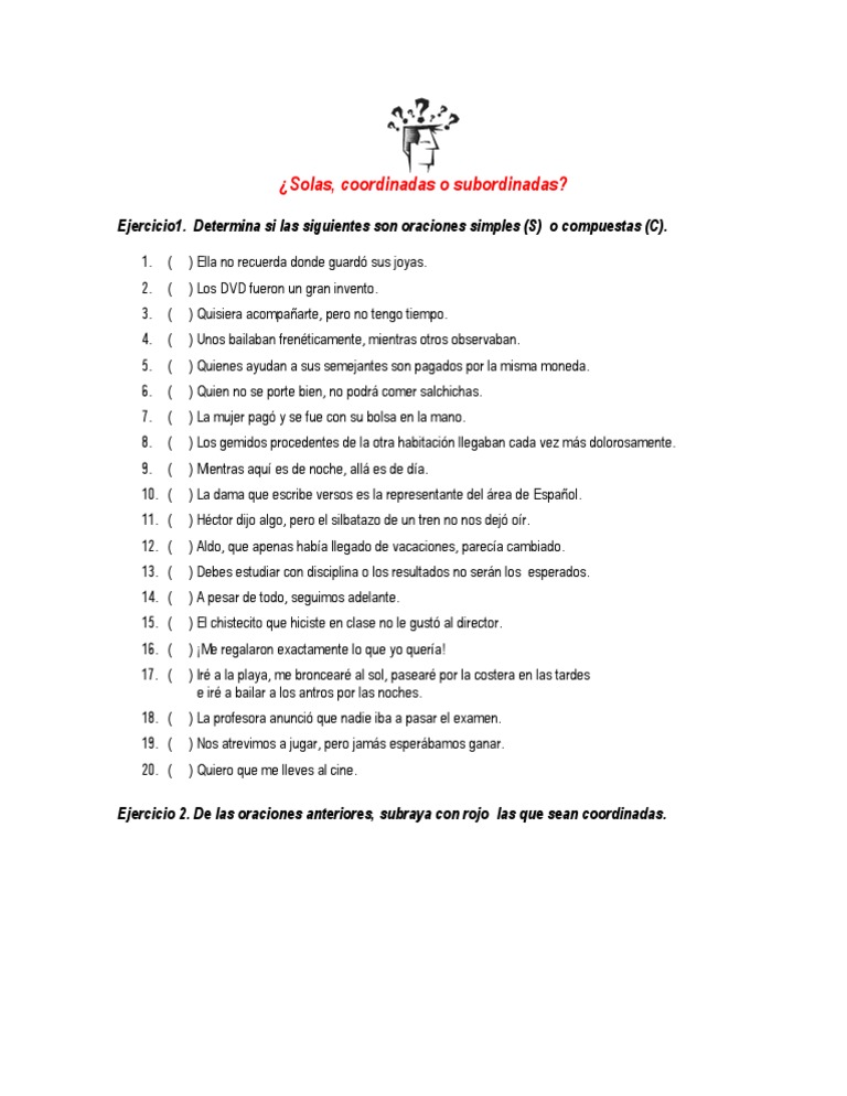 Hojas De Trabajo De Oraciones Compuestas De Tercer Grado 127516