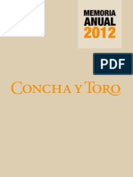 Memoria Concha y Toro 2012