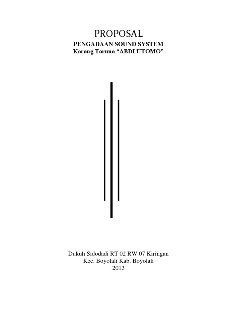 PROPOSAL Pengadaan Sound System
