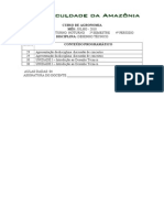 Conteúdo Prográmatico Agronomia (Cerejeiras-RO) - Turma B (Desenho Técnico)