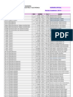 Horario Clase 2013-i Matricula Act