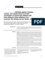 Prevalence of Antibodies Against Measles, Mumps and Rubella Before and After Vaccination of School-Age Children With Three Differente Triple Combined Viral Vaccines,