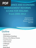 Public Finance and Economic Management Reforms in Malawi