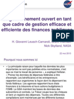 Le Gouvernement Ouvert en Tant Que Cadre de Gestion Efficace Et Efficiente Des Finances Publiques