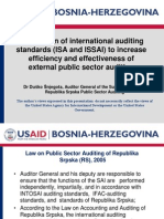 Application of International Auditing Standards (ISA and ISSAI) To Increase Efficiency and Effectiveness of External Public Sector Auditing